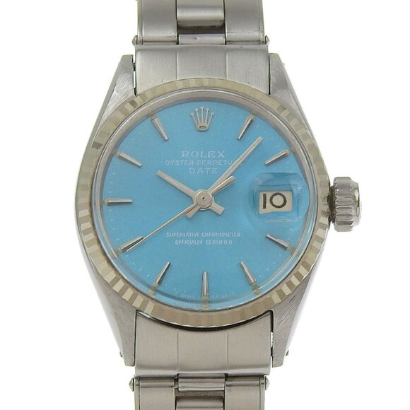ROLEX Oyster perpetual Watches 6517 Date cal.1130 light blueDial - Picture 1 of 9